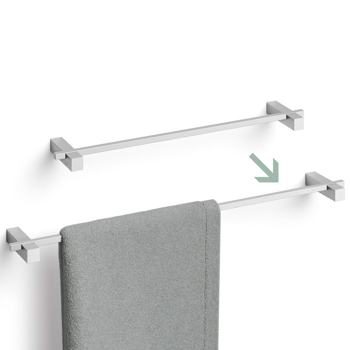 Zack Barra Toalla Carvo 66 cm Acabado Mate Matt Brush Polish